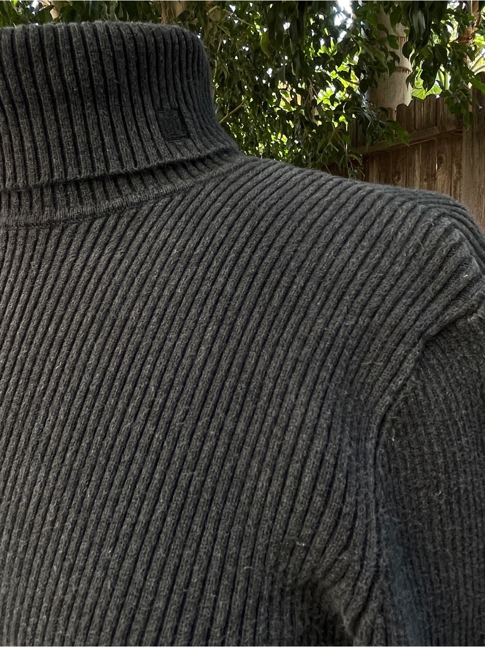 Lauren Ralph Lauren Charcoal turtleneck sweater minimalist capsule wardrobe XL